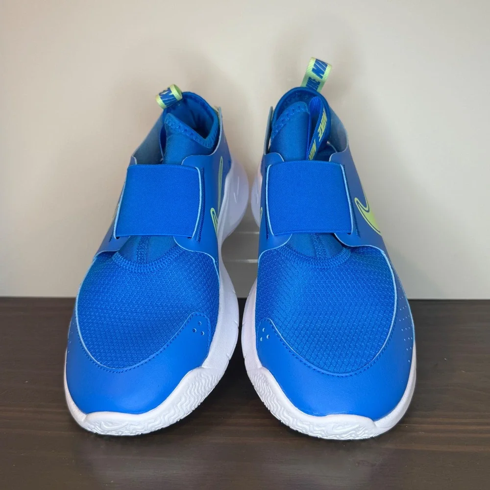 Nike Flex Runner 3 GS Slip On Running Shoes Photo Blue Vapor Green 5Y New